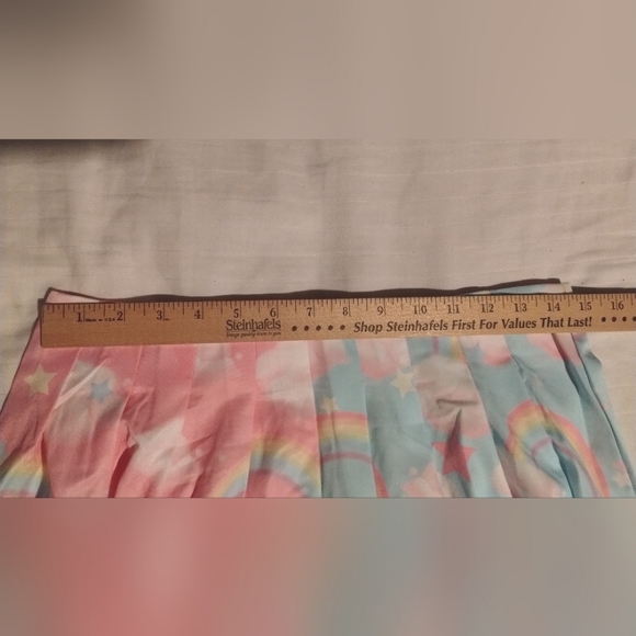 [Price is Firm] Romwe skirt with clouds and rainbows size L - Picture 3 of 7